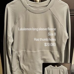 Lululemon Gray Long Sleeve Fleece